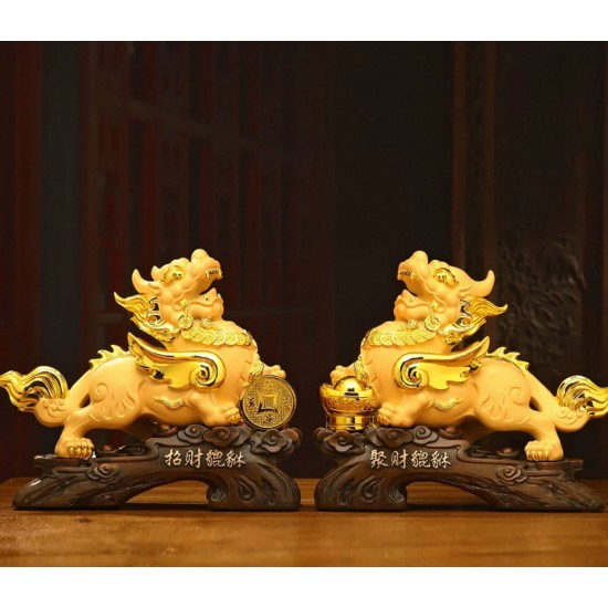 Imitation of Golden Tyrant Pixiu (a pair)