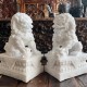 White Stone Lions (pair)