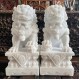 White Stone Lions (pair)