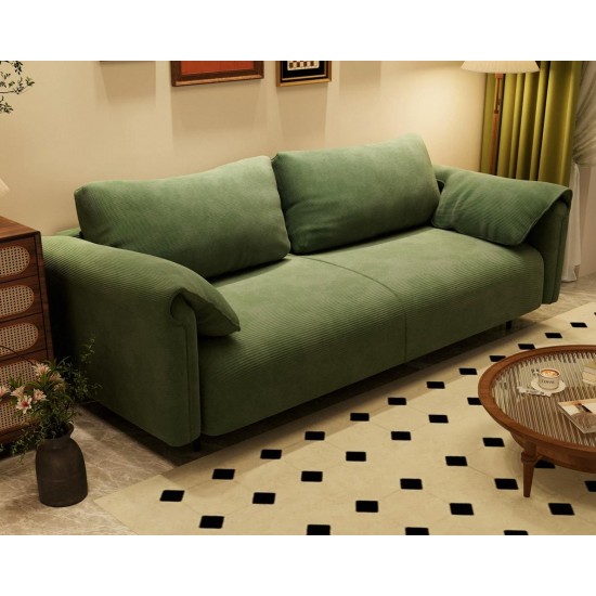 Deep Green Suede Two Seater Sofa