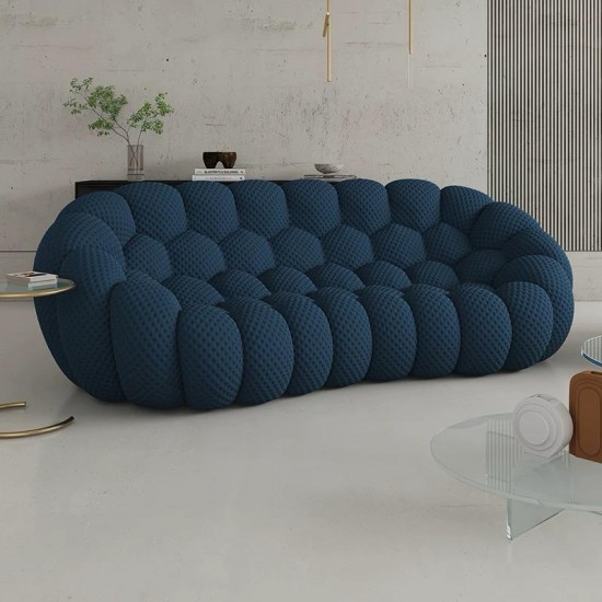 Blue Special Styling Three Person Sofa